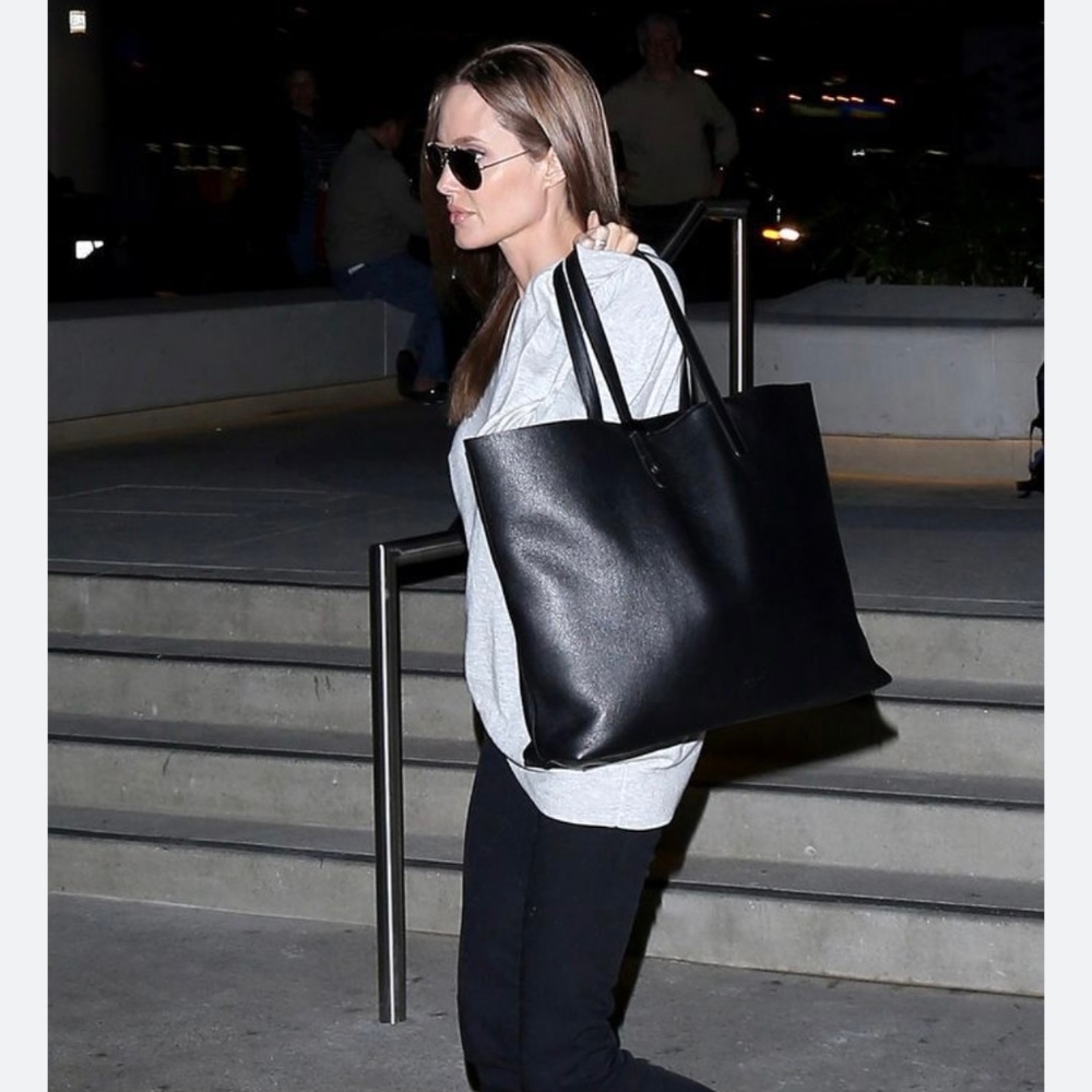 Everlane leather market tote - black